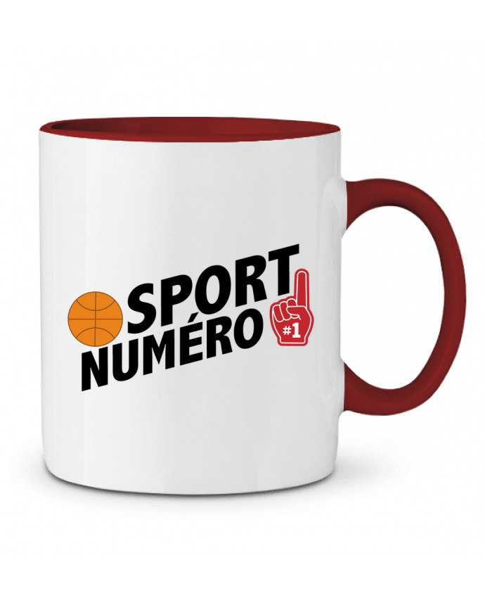Mug bicolore Sport numéro 1 Basket tunetoo