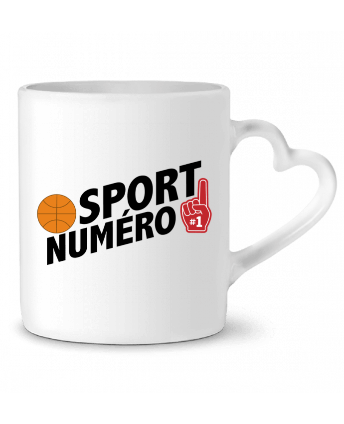 Mug coeur Sport numéro 1 Basket par tunetoo
