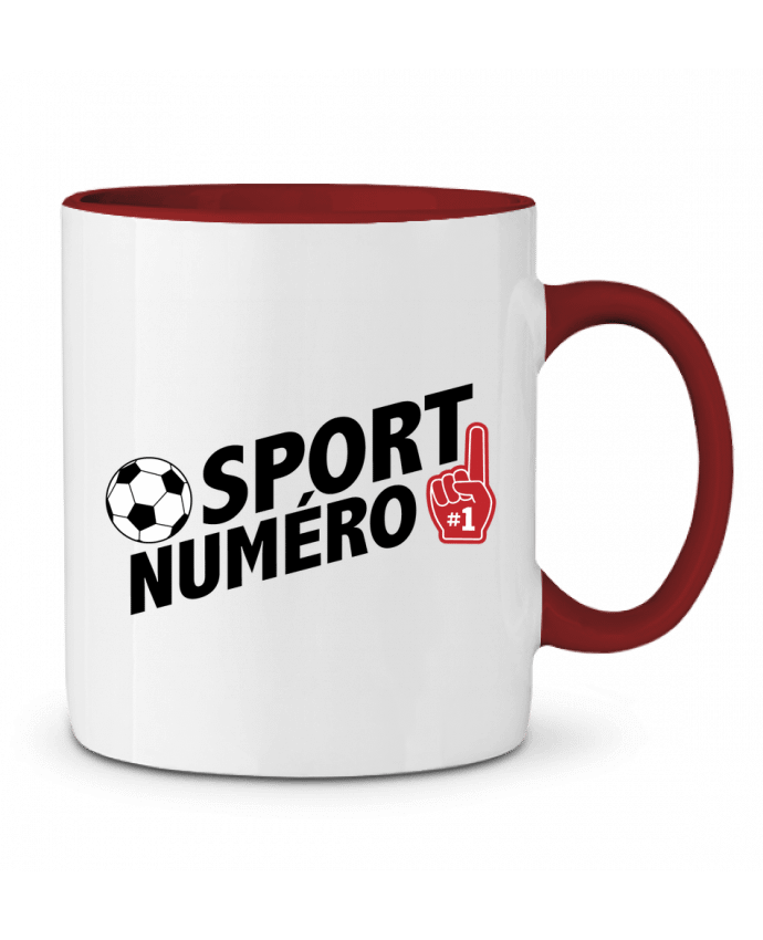 Mug bicolore Sport numéro 1 Football tunetoo
