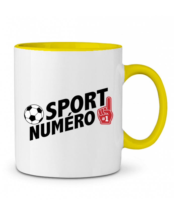 Two-tone Ceramic Mug Sport numéro 1 Football tunetoo