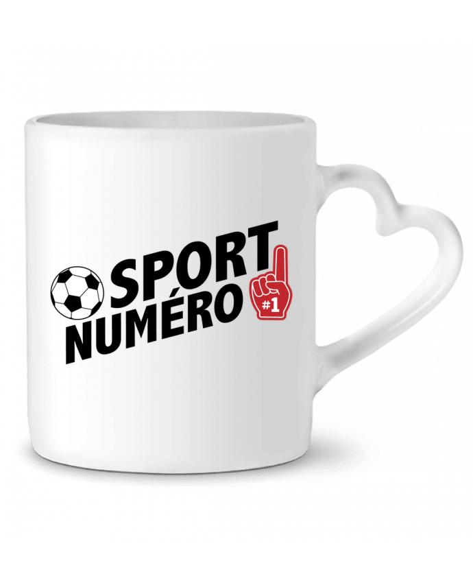 Mug Heart Sport numéro 1 Football by tunetoo