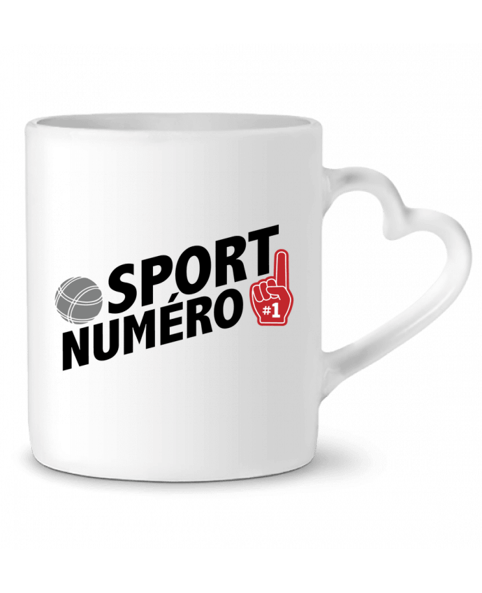 Mug coeur Sport numéro 1 Pétanque par tunetoo