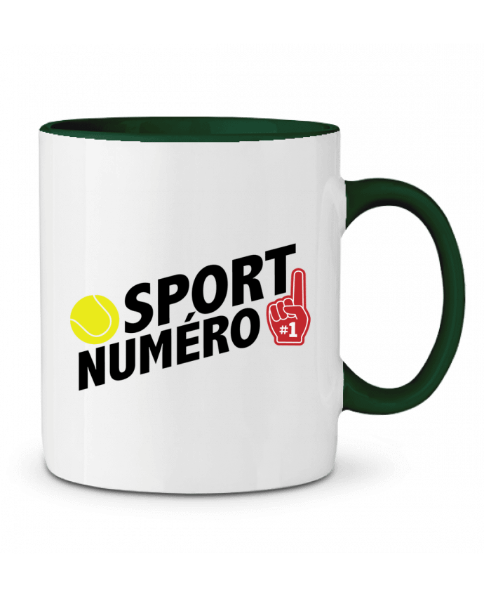 Mug bicolore Sport numéro 1 tennis tunetoo