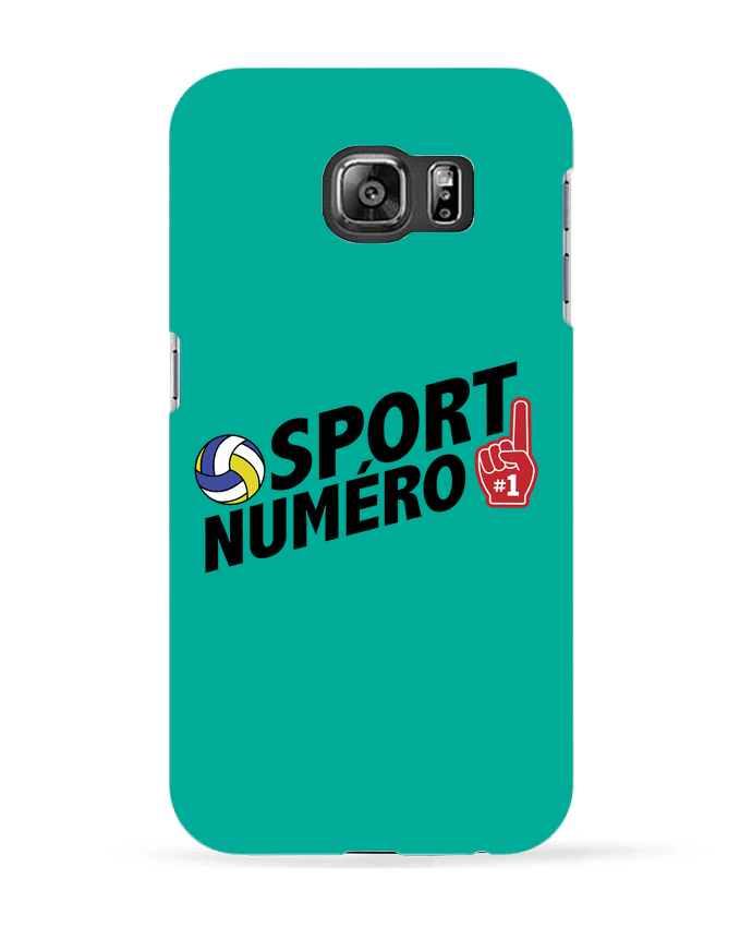 Case 3D Samsung Galaxy S6 Sport numéro 1 Volley - tunetoo