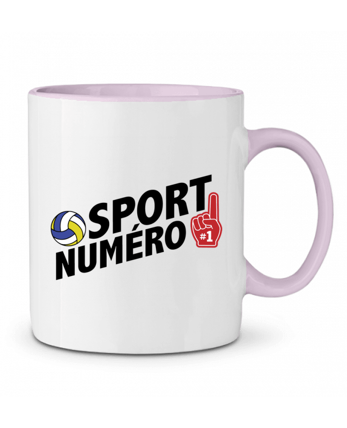 Taza Cerámica Bicolor Sport numéro 1 Volley tunetoo
