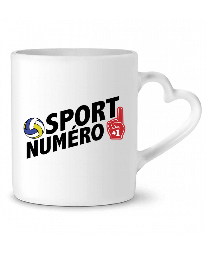 Mug coeur Sport numéro 1 Volley par tunetoo