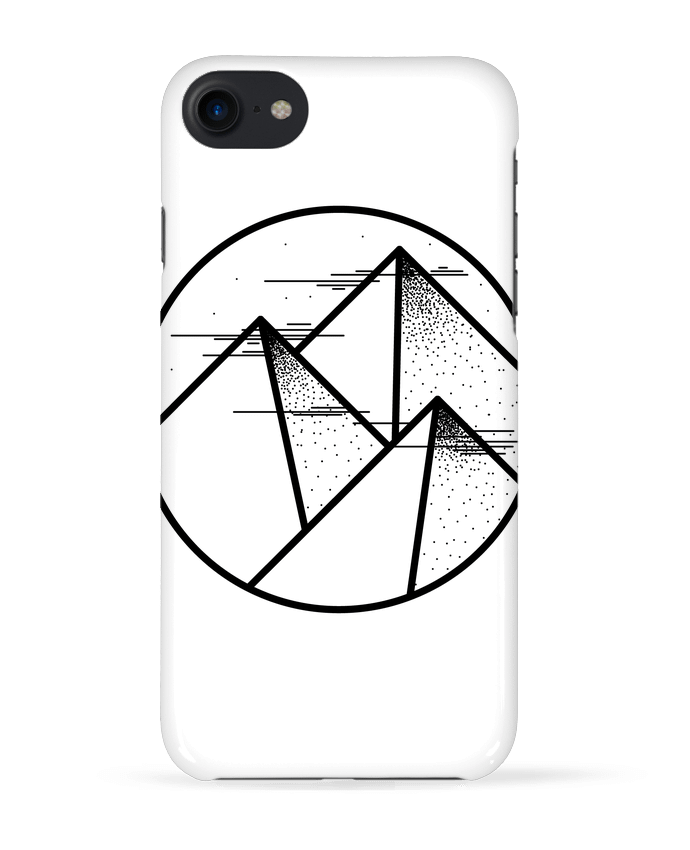 Case 3D iPhone 7 montagne - graphique de /wait-design