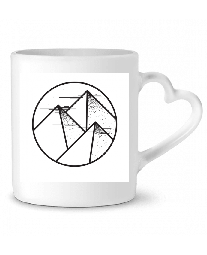 Mug coeur montagne - graphique par /wait-design
