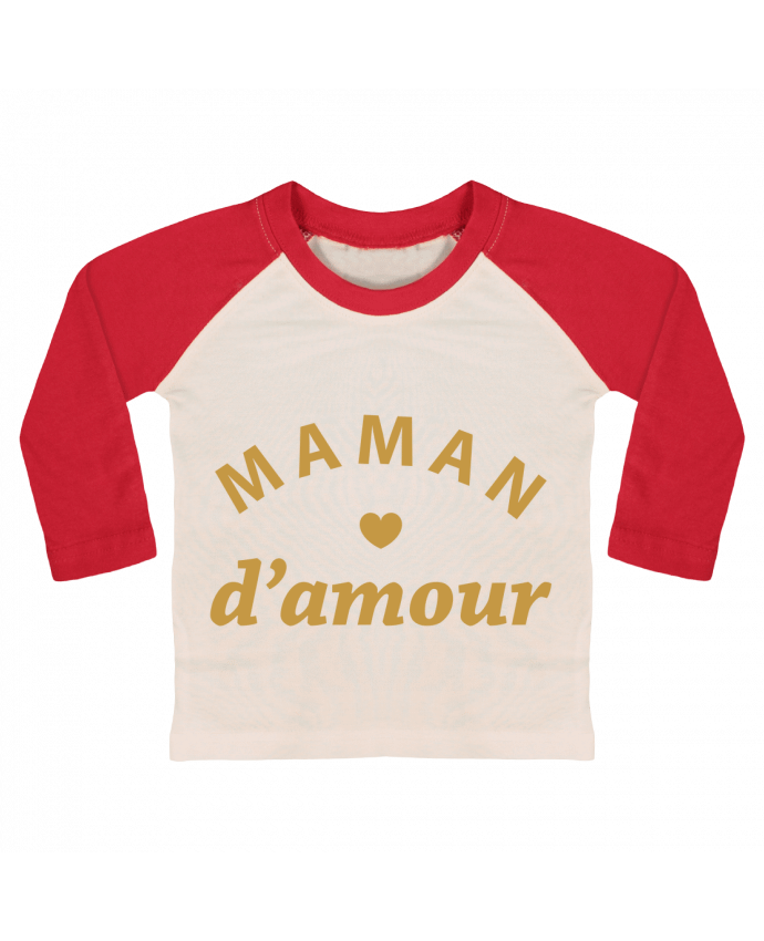Tee-shirt Bébé Baseball ML Maman d'amour par arsen