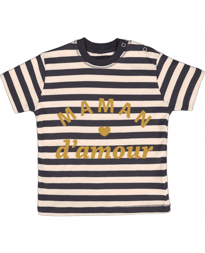 T-shirt baby with stripes Maman d'amour by arsen