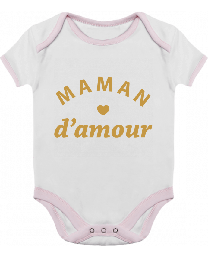 Body bébé manches contrastées Maman d'amour par arsen
