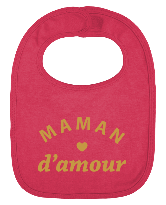 Baby Bib plain and contrast Maman d'amour by arsen
