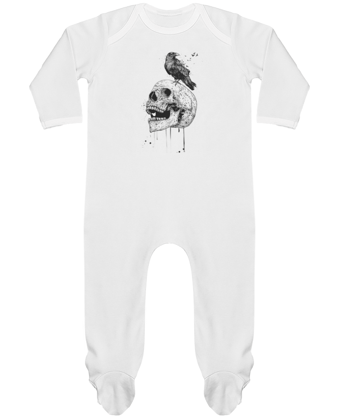 Baby Sleeper long sleeves Contrast New skull (bw) by Balàzs Solti