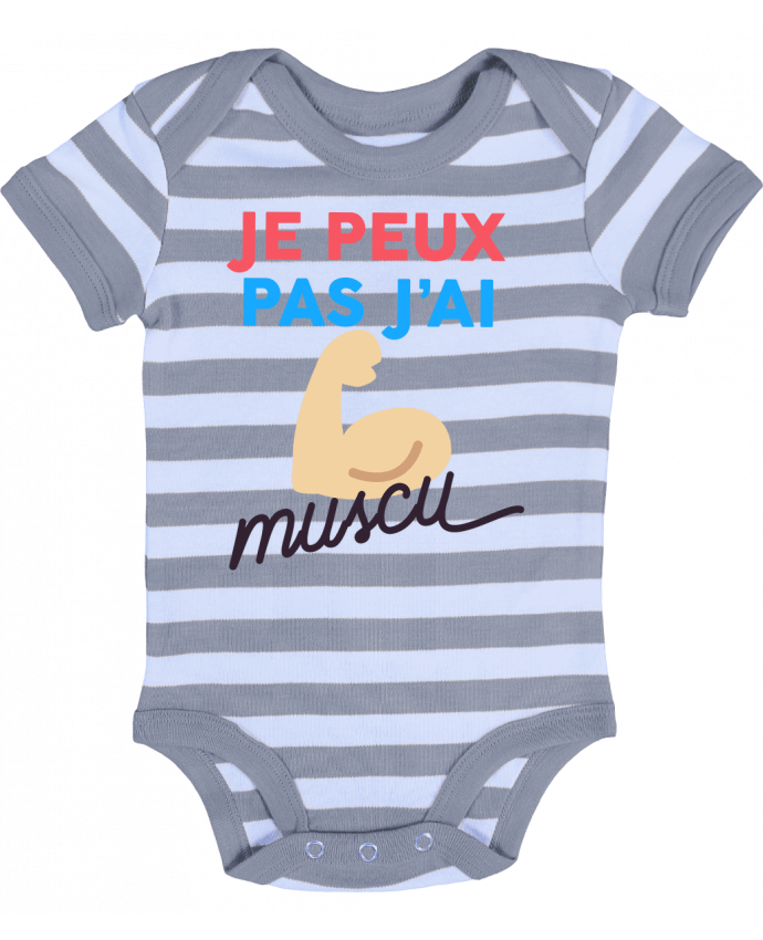Baby Body striped je peux pas j'ai muscu - Ruuud