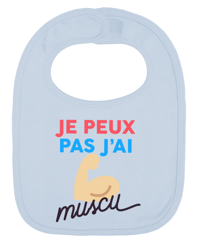 Baby Bib plain and contrast je peux pas j'ai muscu by Ruuud