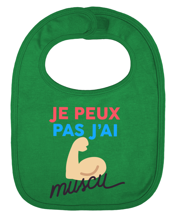 Bavoir bébé uni je peux pas j'ai muscu par Ruuud