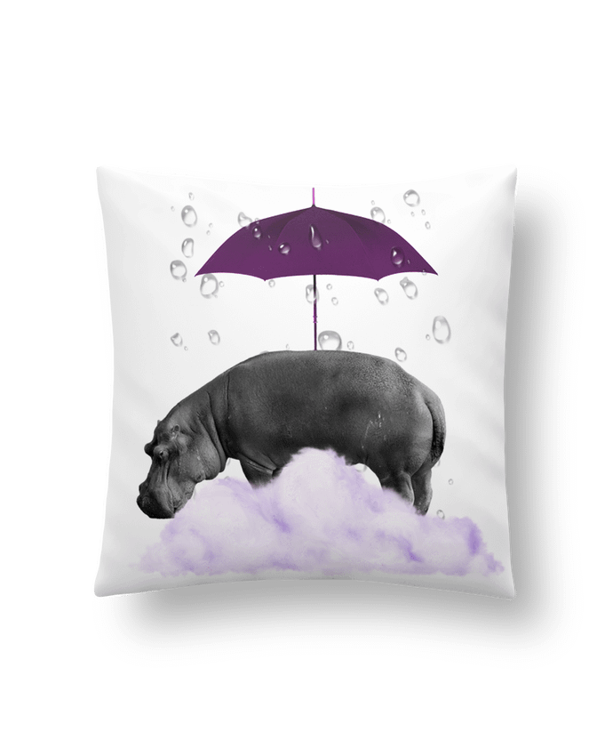Cushion synthetic soft 45 x 45 cm hippopotame by popysworld