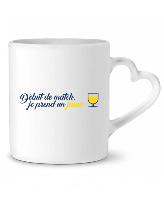 Mug Heart Début de match, je prend un jaune by tunetoo