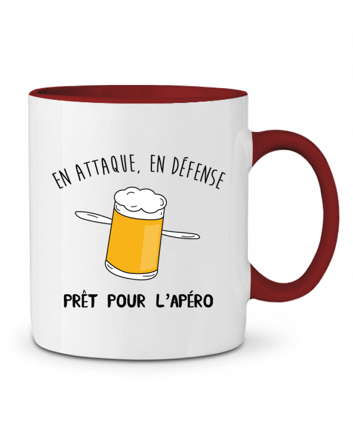 Two-tone Ceramic Mug en attaque en défense, prêt pour l'apéro tunetoo
