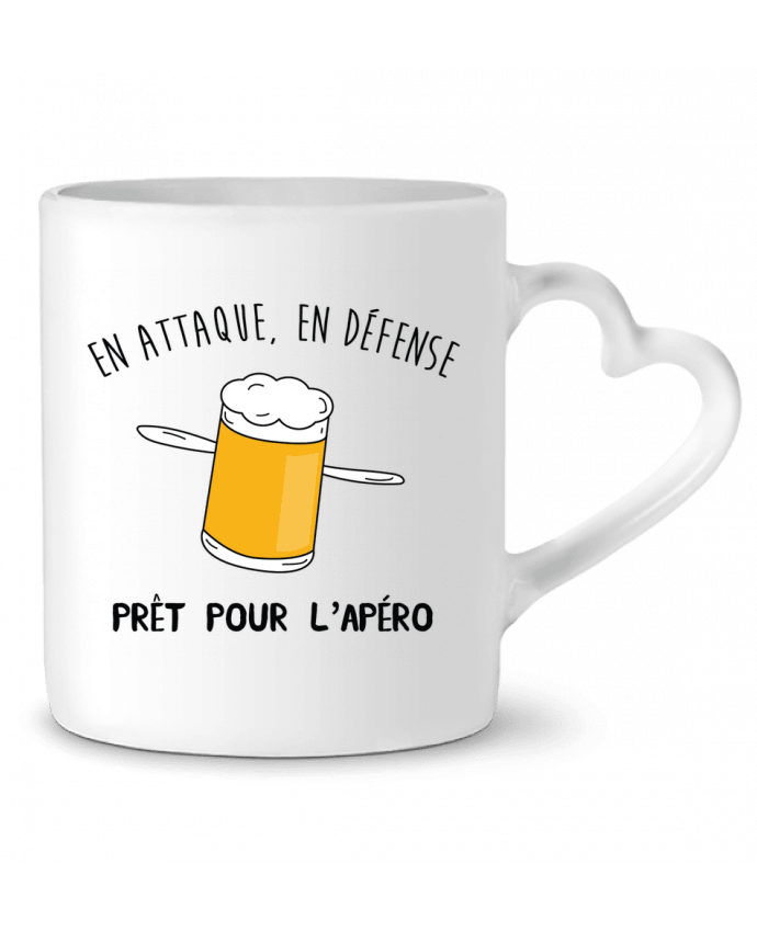 Mug Heart en attaque en défense, prêt pour l'apéro by tunetoo