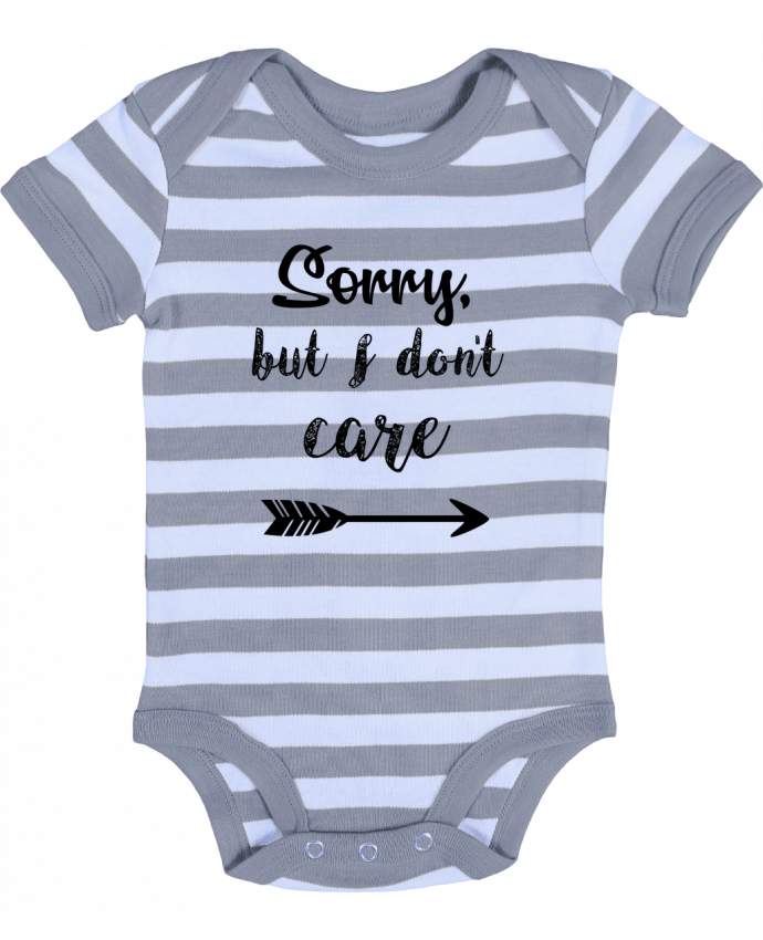 Body Bébé Rayé Sorry, but I don't care - SwissmadeDesign