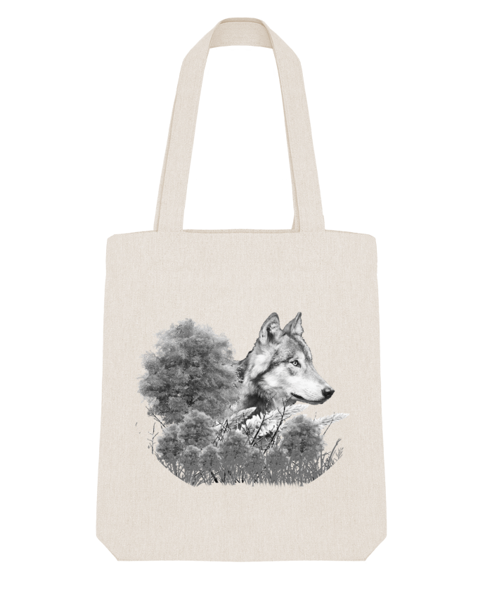 Tote Bag Stanley Stella loup N&B by popysworld 