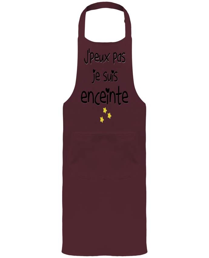 Tablier avec poches J'peux pas je suis enceinte par SwissmadeDesign