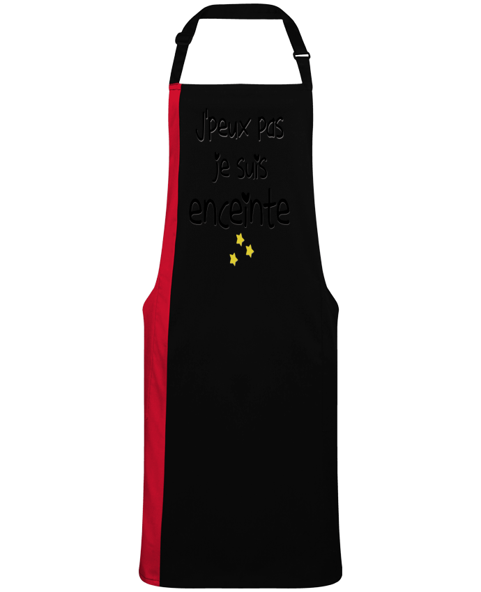 Tablier bicolore J'peux pas je suis enceinte par  SwissmadeDesign
