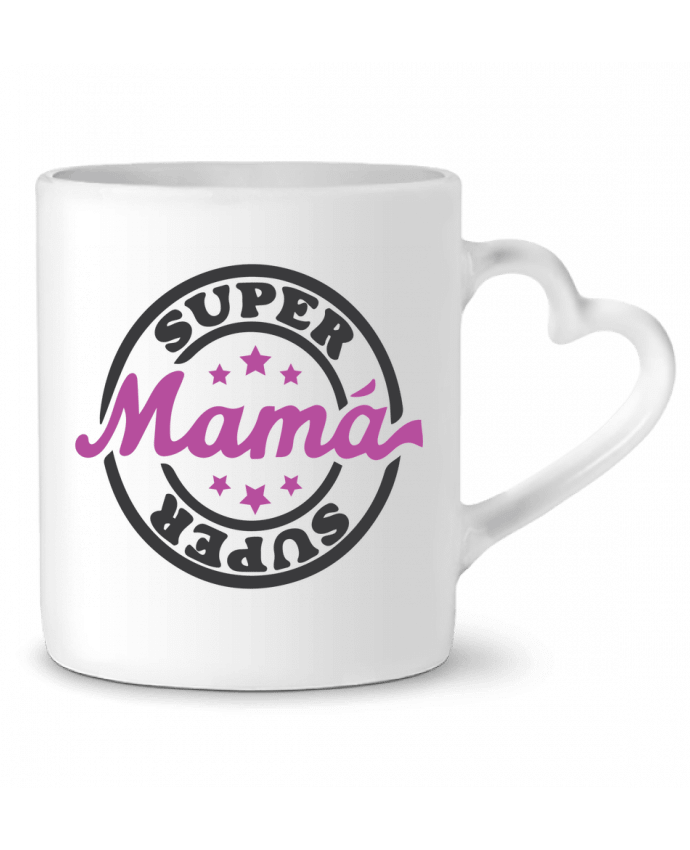 Mug coeur Super Mamá par tunetoo