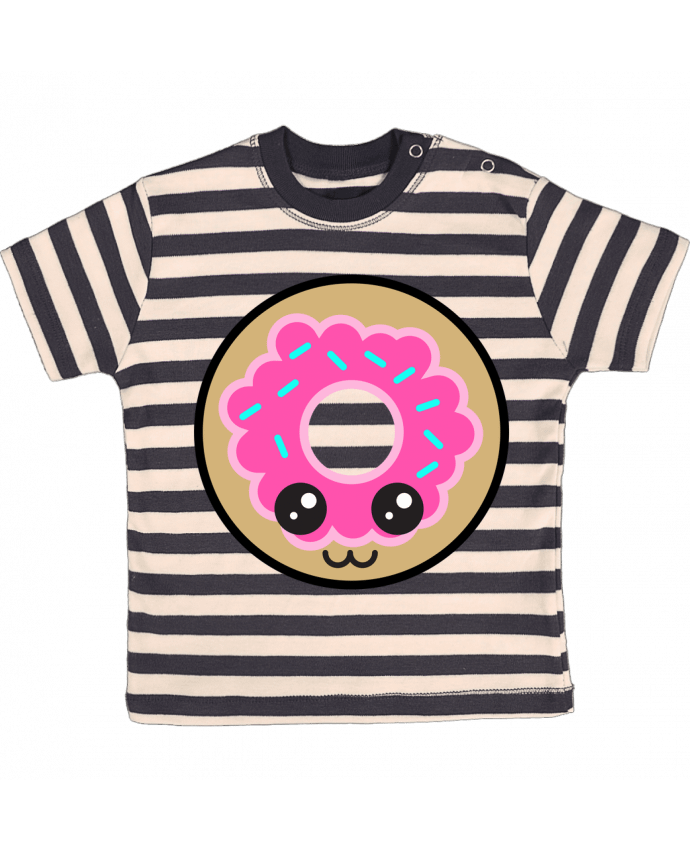 Camiseta Bebé a Rayas Donut por Anonymous