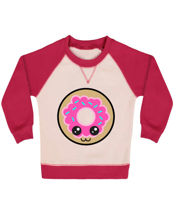 Sweatshirt Baby crew-neck sleeves contrast raglan Donut by Anonymous
