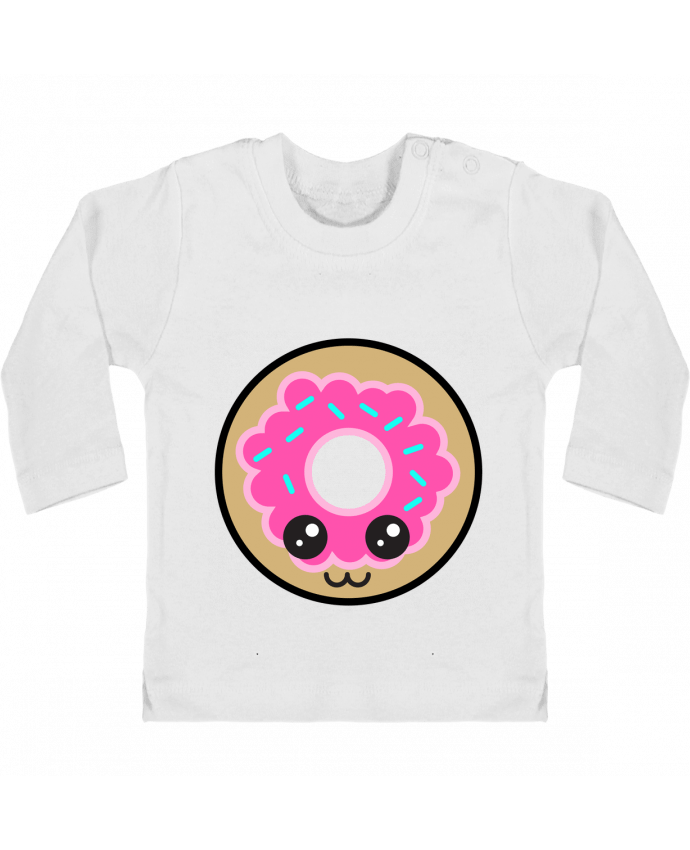 Baby T-shirt with press-studs long sleeve Donut manches longues du designer Anonymous