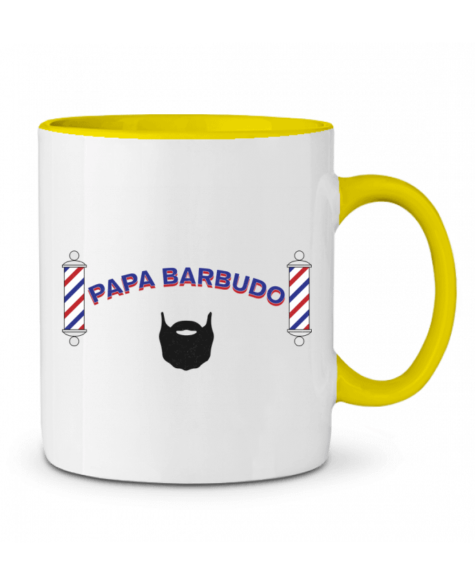 Mug bicolore Papa barbudo tunetoo