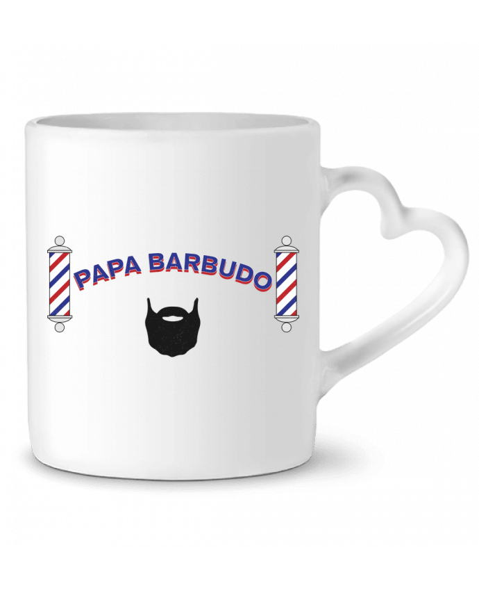 Mug coeur Papa barbudo par tunetoo