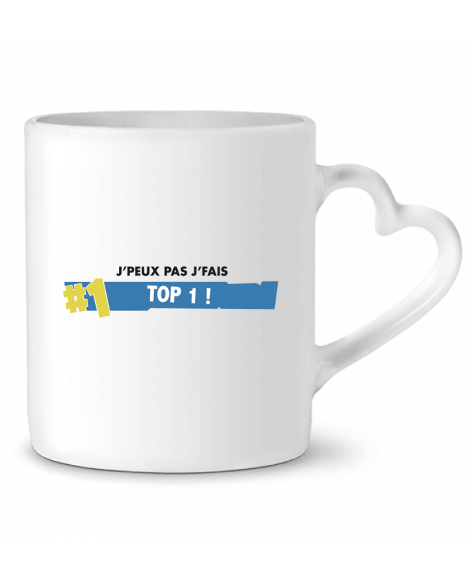 Mug coeur J'peux pas J'fais TOP 1 fortnite par tunetoo