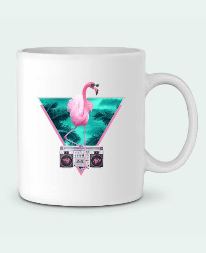 Ceramic Mug Miami flamingo by robertfarkas