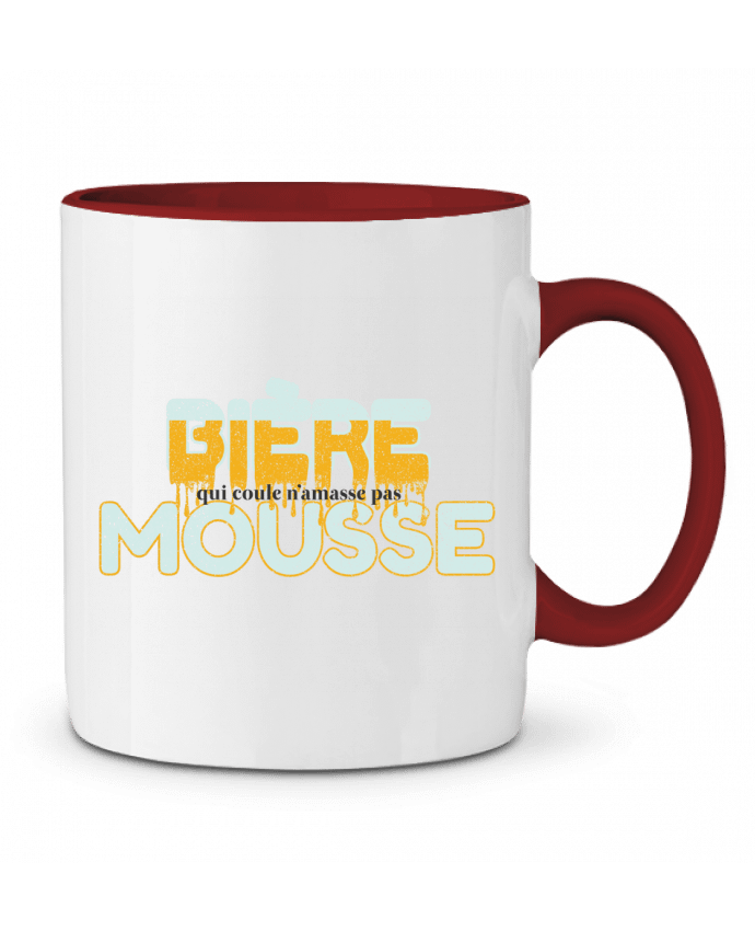 Mug bicolore Bière qui coule n'amasse pas mousse tunetoo