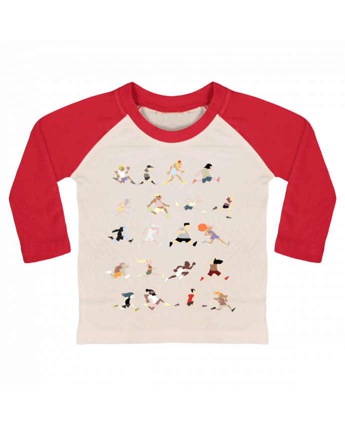 Camiseta Bebé Béisbol Manga Larga Runners ! por Tomi Ax