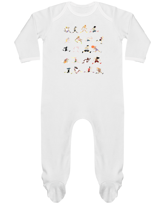 Baby Sleeper long sleeves Contrast Runners ! by Tomi Ax