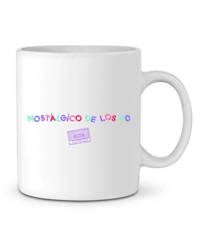 Ceramic Mug Nostálgico de los 90 Casete by tunetoo