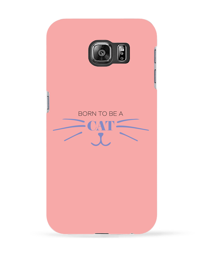Case 3D Samsung Galaxy S6 Born to be a cat - tunetoo