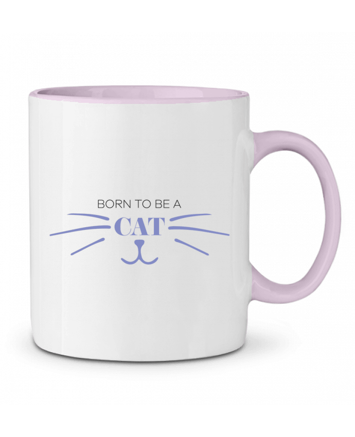 Two-tone Ceramic Mug Born to be a cat tunetoo
