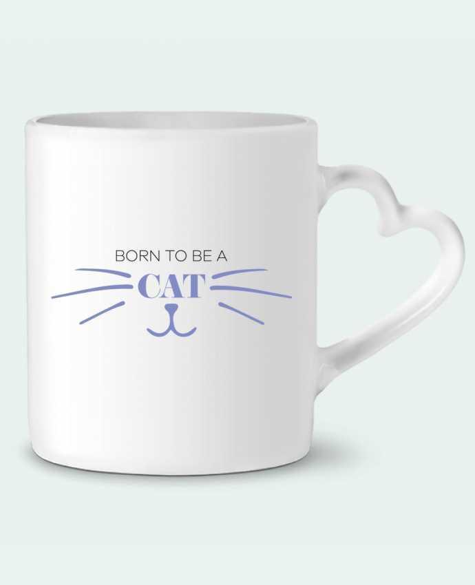 Mug Heart Born to be a cat by tunetoo