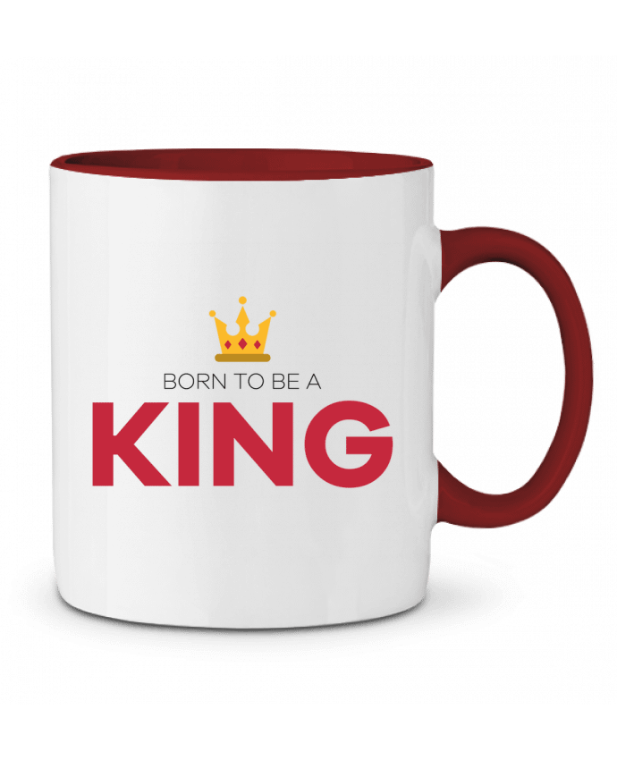 Two-tone Ceramic Mug Born to be a king tunetoo