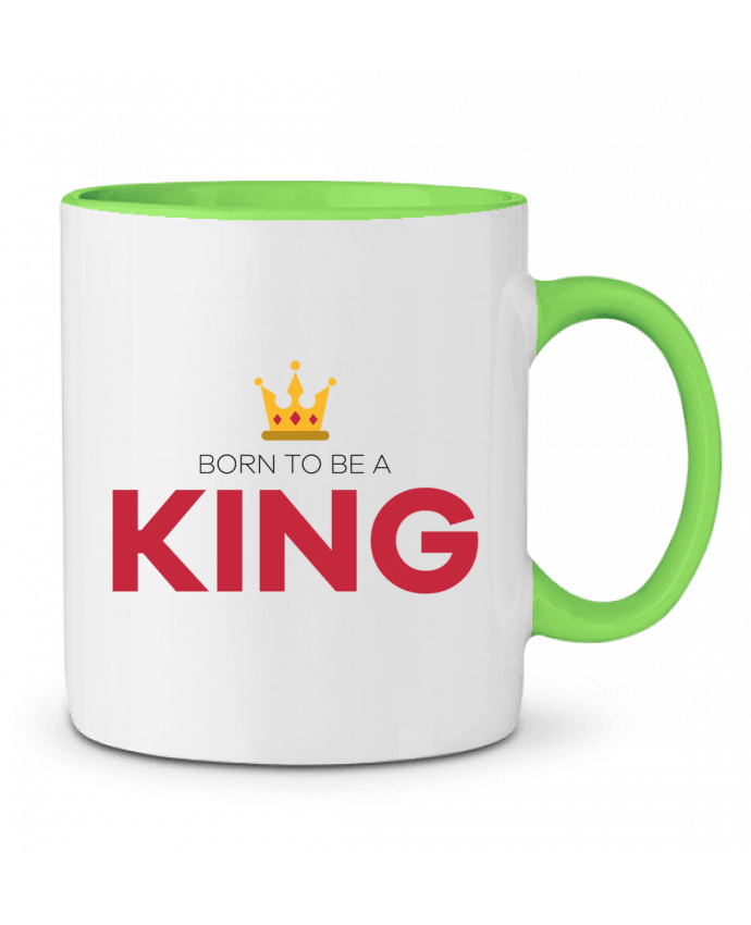 Taza Cerámica Bicolor Born to be a king tunetoo