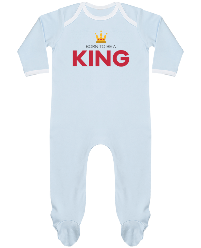 Baby Sleeper long sleeves Contrast Born to be a king by tunetoo