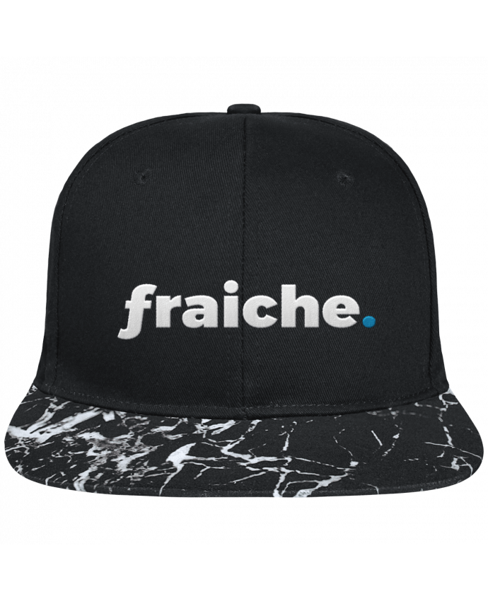 Gorra Snapback Visera Mineral negro fraiche. brodé avec toile noire 100% coton et visière imprimée motif