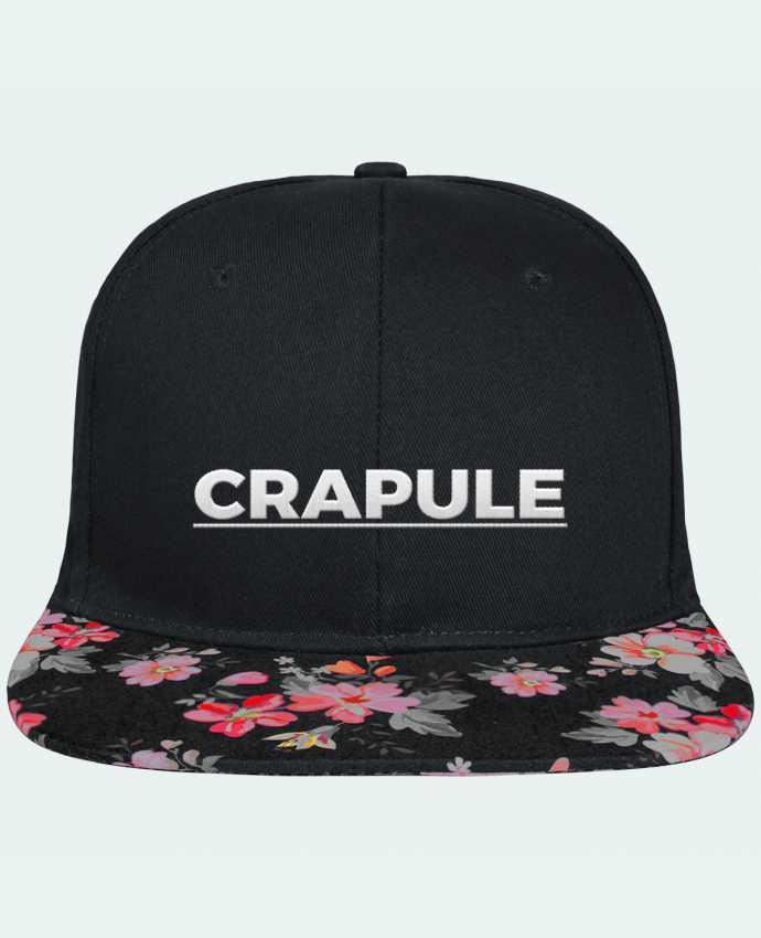 Gorra Snapback Visera Flor Negra Crapule brodé et visière à motifs 100% polyester et toile coton