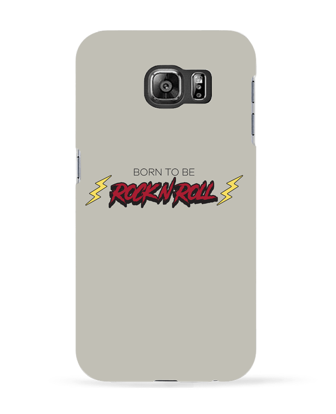 Case 3D Samsung Galaxy S6 Born to be rock n roll - tunetoo