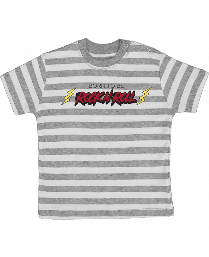 Camiseta Bebé a Rayas Born to be rock n roll por tunetoo